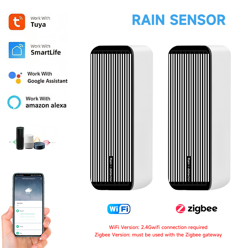 Wifi Water Sensor - تنبيه مستشعر المطر واي فاي زيجبي