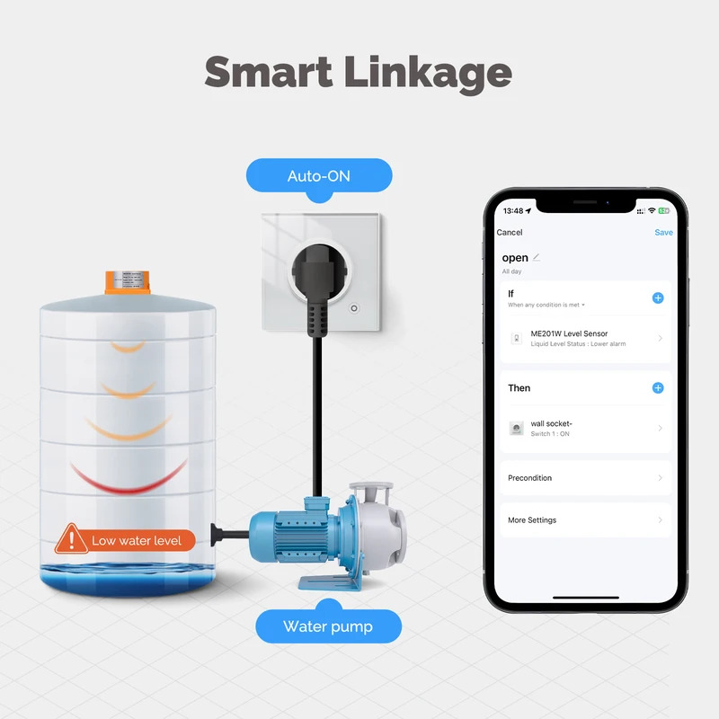 Wifi Water Sensor - مستشعر مستوى المياه الذكي MOES Tuya