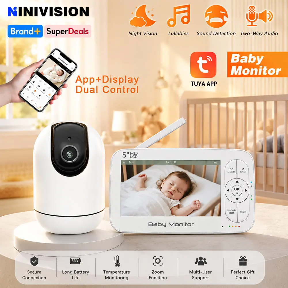 Smart Baby Night Light - جهاز مراقبة الأطفال الذكي بشاشة LCD