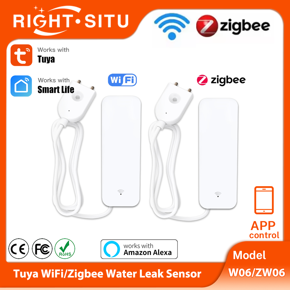 Wifi Water Sensor - Tuya WiFi Zigbee مستشعر المياه الذكي