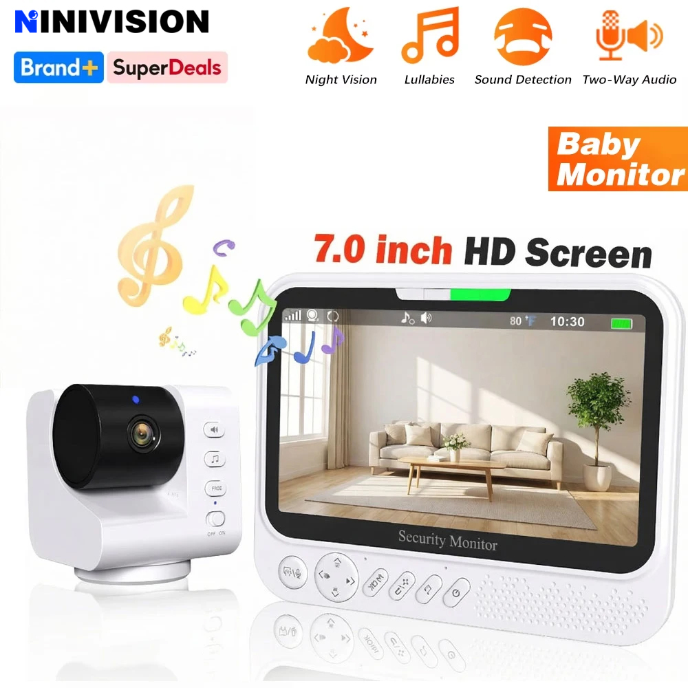 Smart Baby Night Light - جهاز مراقبة ذكي للأطفال بشاشة 7