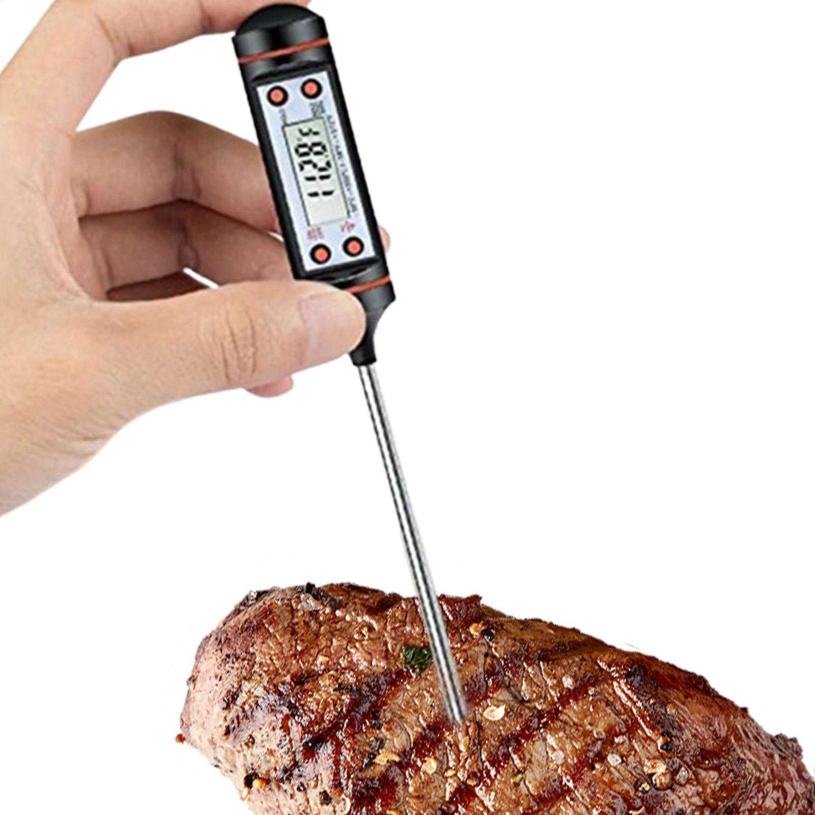 Smart Home Utensils - ميزان حرارة الطعام الإلكتروني، شاشة LCD،