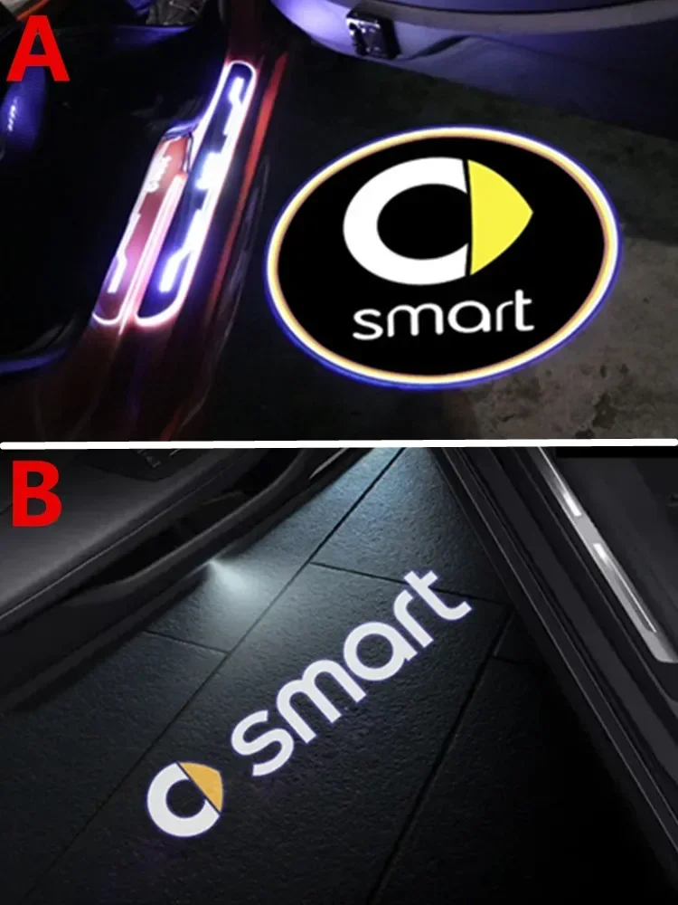 2 قطعة شعار باب السيارة أضواء  - مراجعة Smart Home Logo وسعره