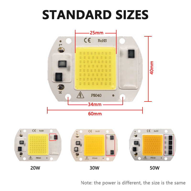 3000K 6000K LED COB رقاقة ضوء  - مراجعة Smart Home Outdoor وسعره