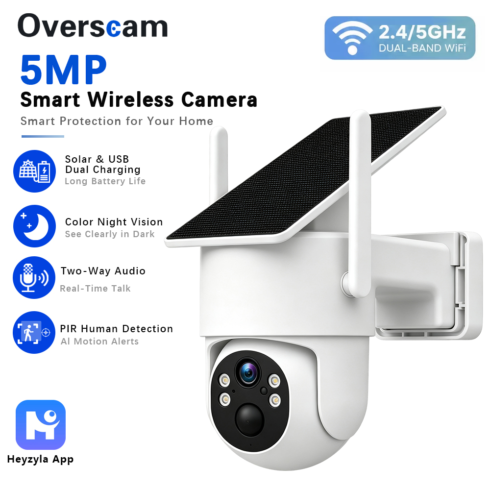كاميرا PTZ تعمل بالطاقة الشمسي - مراجعة Smart Home Outdoor Camera وسعره