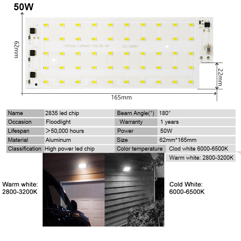 2 قطعة/الوحدة 50 واط LED حبيبا - مراجعة Smart Home Outdoor وسعره