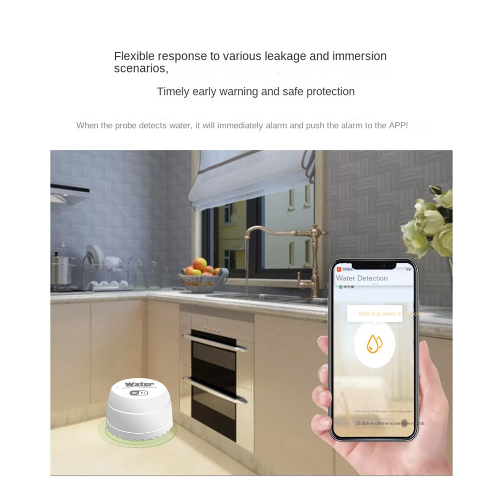 جهاز كشف تسرب المياه الذكي ABK - مراجعة Wifi Water Sensor وسعره