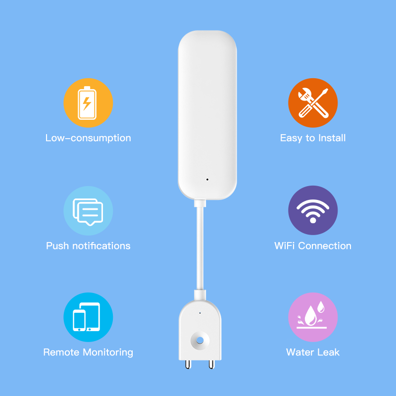 Tuya WiFi زيجبي استشعار المياه - مراجعة Wifi Water Sensor وسعره