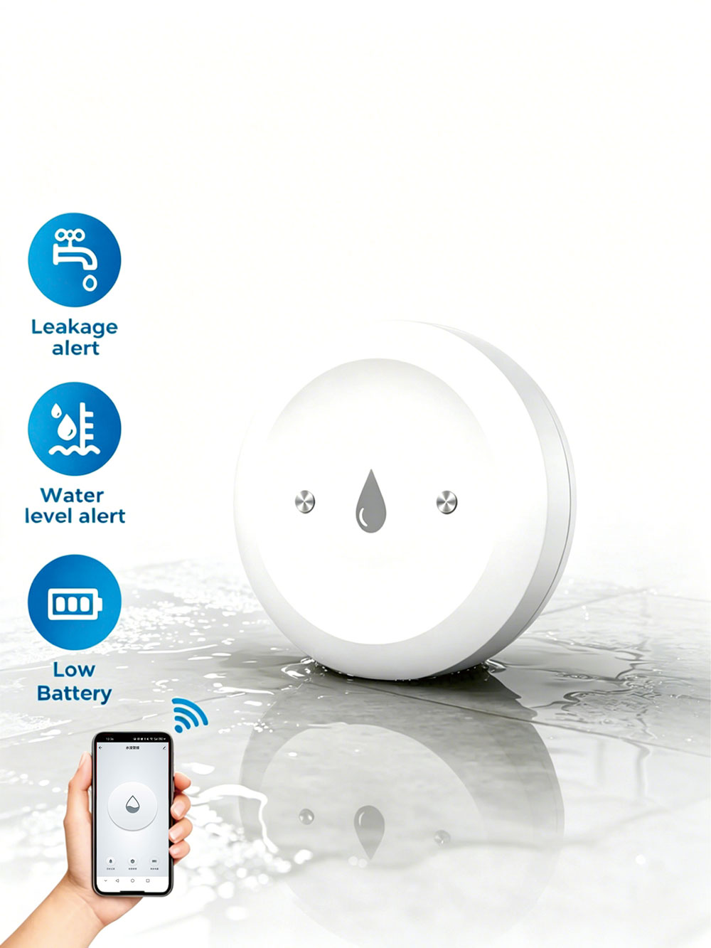 جهاز استشعار تسرب المياه الذكي - مراجعة Smart Home Water Level Sensor وسعره